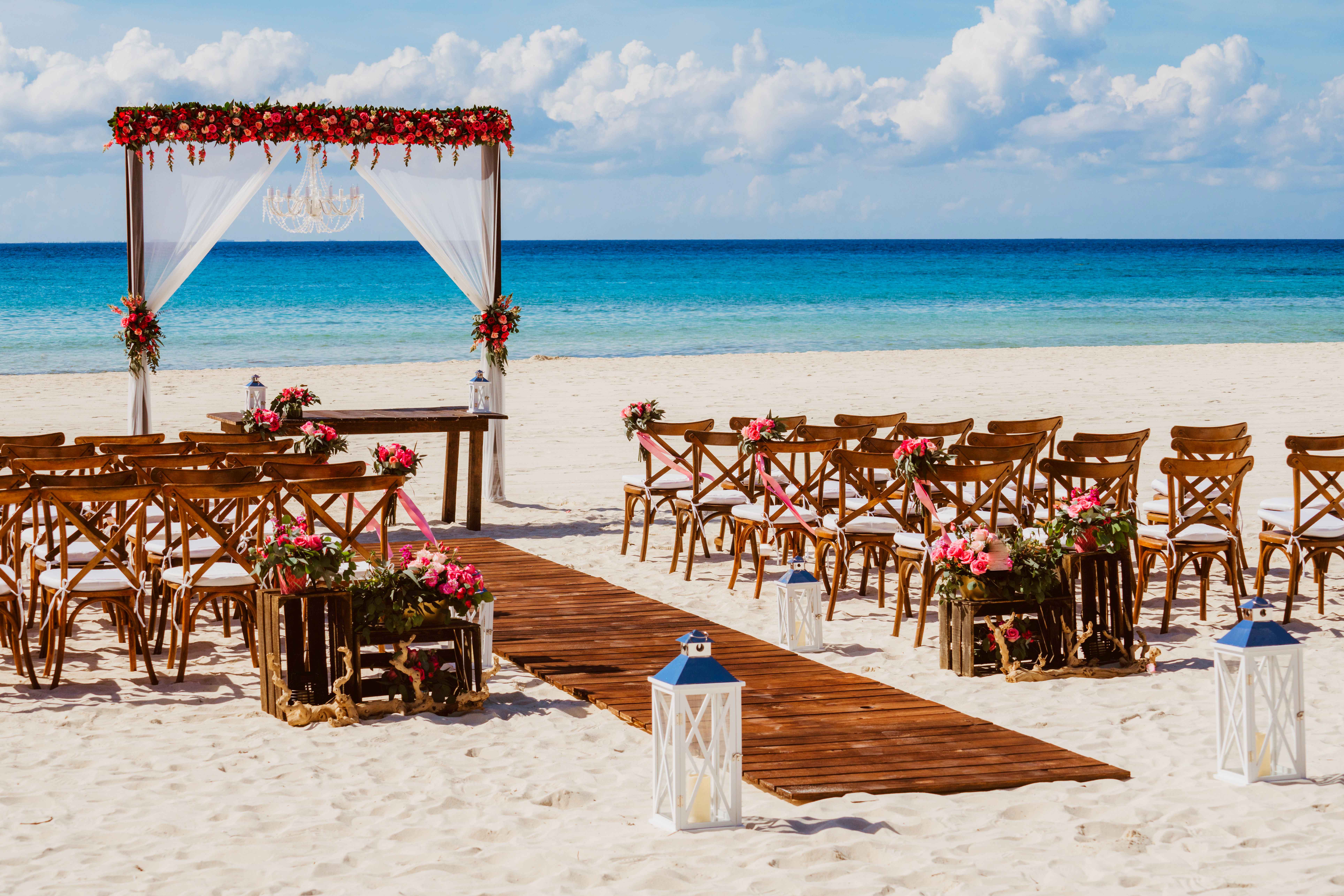 Sandos Playacar Beach Wedding