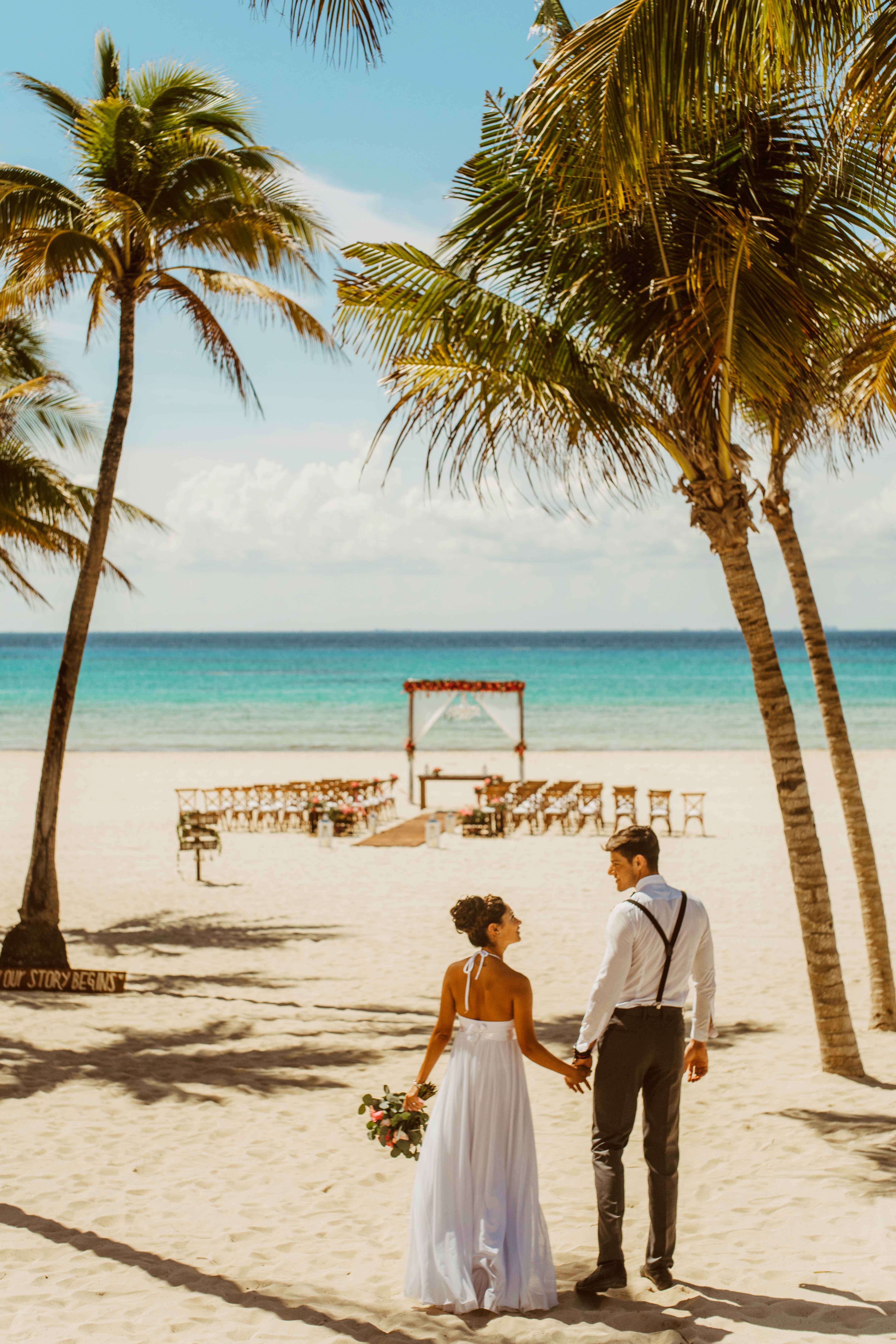 Sandos Playacar Beach Wedding