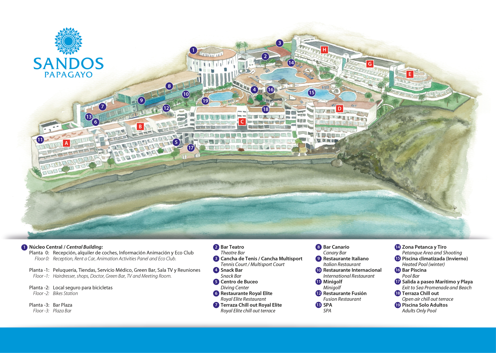 map resort papagayo