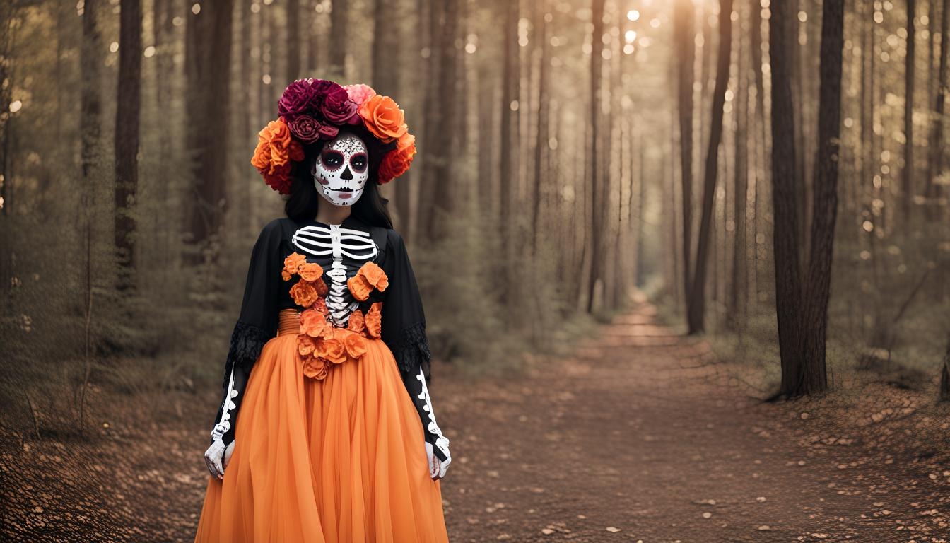 Papel Picado costume for Day of the Dead